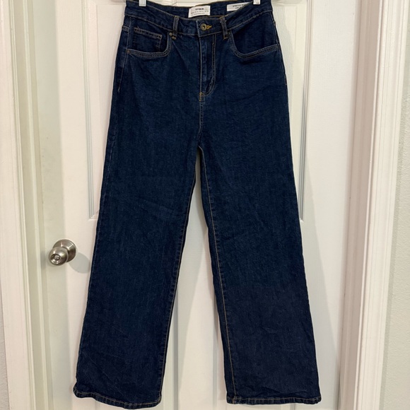 Cotton On Dark Blue Wide Leg Jeans - Picture 1 of 5